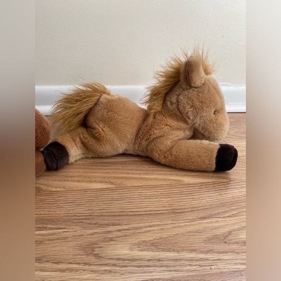 Aurora Flopsie Plush Horses-tan/White Horse And Dark brown/White Horse 12” - Picture 3 of 9